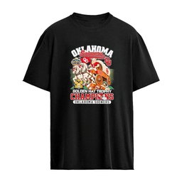 Oklahoma Sooners Golden Hat Trophy Champions Vintage Wagon Graphic T-Shirt