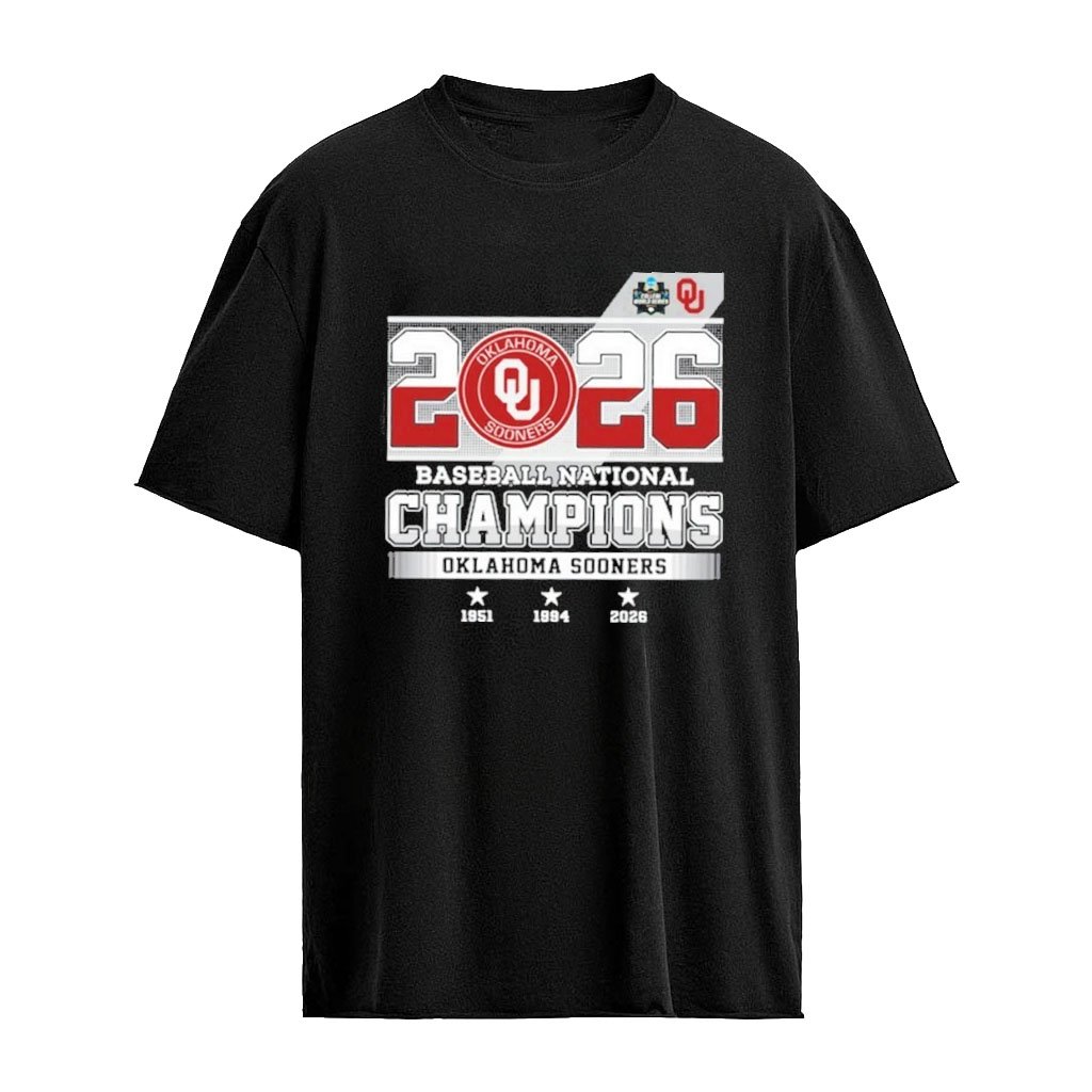 Oklahoma Sooners Baseball 2026 National Champions Retro Anniversary Graphic T-Shirt