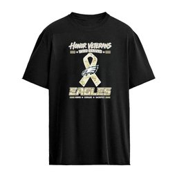 Philadelphia Eagles Honor Veterans Who Served Shirt – Military Camo Ribbon Veterans Day Tribute Tee