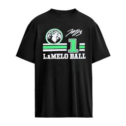 LaMelo Ball 1 Minnesota Timberwolves NBA Name and Number Signature Logo T-Shirt
