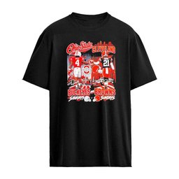 Ohio State Buckeyes T.J. Smith On Saturdays and Cleveland Browns Denzel Ward Sundays Signatures Graphic T-Shirt