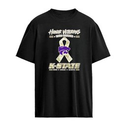 Kansas State Wildcats Honor Veterans Who Served Shirt – Military Camo Ribbon Veterans Day Tribute Tee