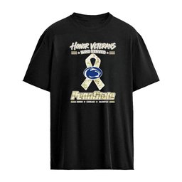 Penn State Nittany Lion Honor Veterans Who Served Shirt – Military Camo Ribbon Veterans Day Tribute Tee
