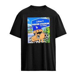 Los Angeles Dodgers Cholo Character Welcome to Dodger Stadium Photo T-shirt