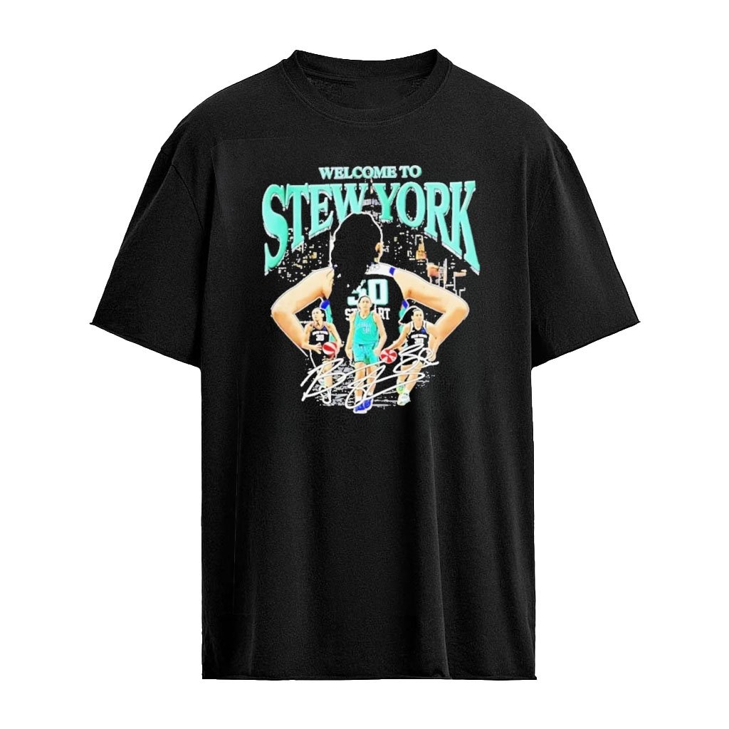 New York Liberty Breanna Stewart Welcome To Stew York Signature Graphic T-shirt