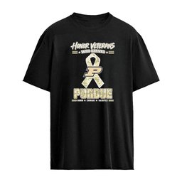 Purdue Boilermakers Honor Veterans Who Served Shirt – Military Camo Ribbon Veterans Day Tribute Tee