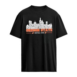 Oregon State Beavers Football 2026 Players Names City Skyline Graphic T-Shirt