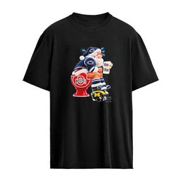 Penn State Christmas Santa Ohio State Michigan Pitt College Football Fan Graphic T-Shirt