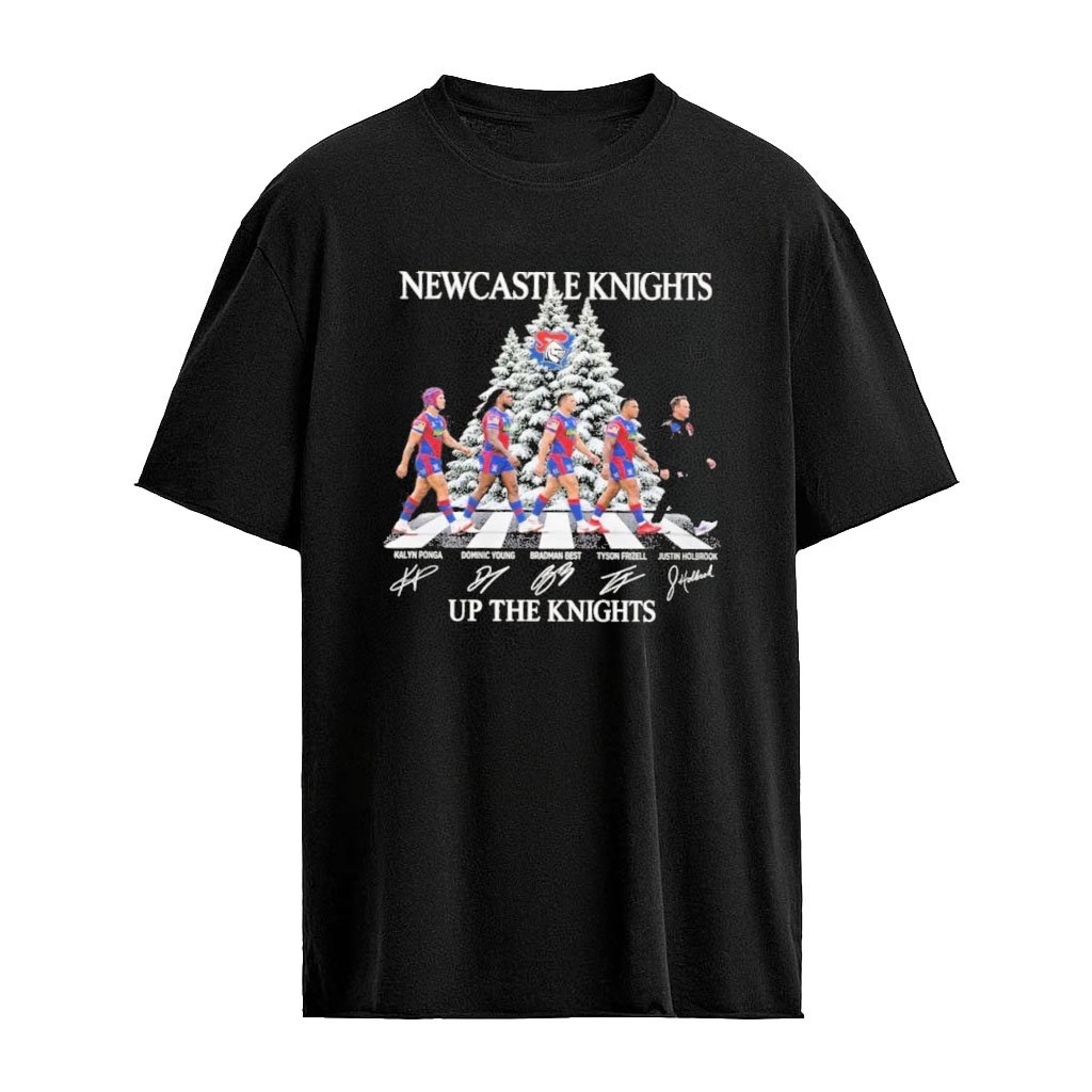 Newcastle Knights Up The Knights Abbey Road Team Sport Christmas 2026 Signature T-Shirt