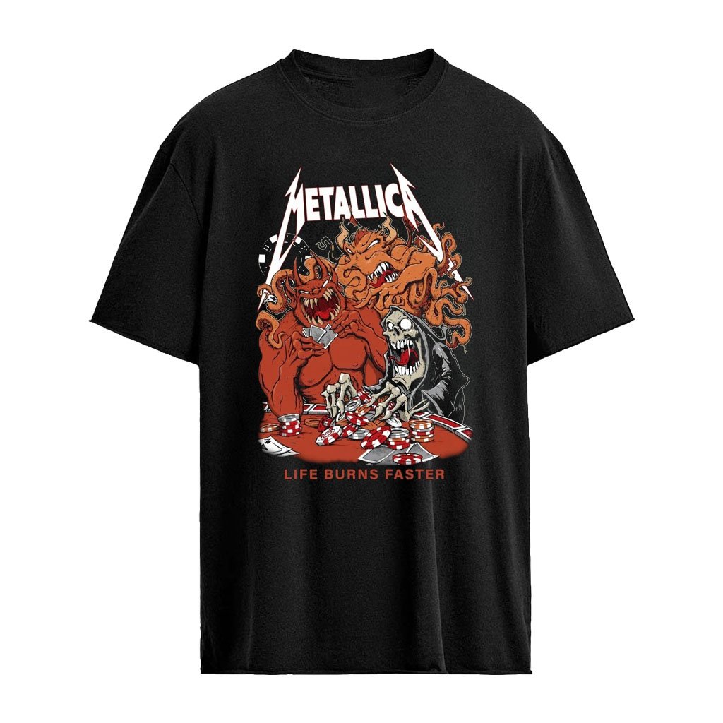 Metallica Las Vegas NV Sphere Life Burns Faster M72 Pop-Up Shop Limited Edition Poster By Squindo October 10 2026 T-Shirt