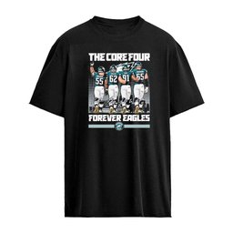 Philadelphia Eagles The Core Four Brothers City Skyline Signature T-Shirt