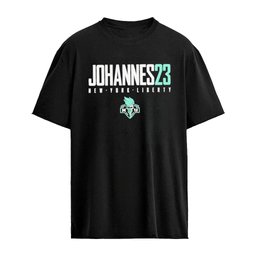 Marine Johannes 23 New York Liberty WNBA Name and Number Logo T-Shirt