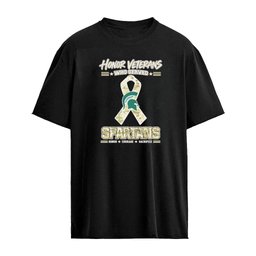 Michigan State Spartans Honor Veterans Who Served Shirt – Military Camo Ribbon Veterans Day Tribute Tee