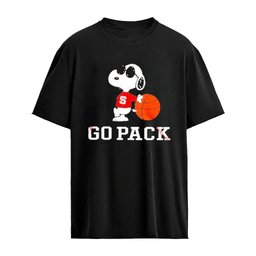 Snoopy NC State Wolfpack Go Pack Basketball Graphic T-shirt