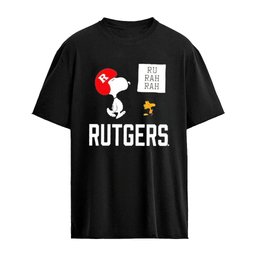 Snoopy and Woodstock x Rutgers Scarlet Knights Ru Rah Rah Football T-shirt