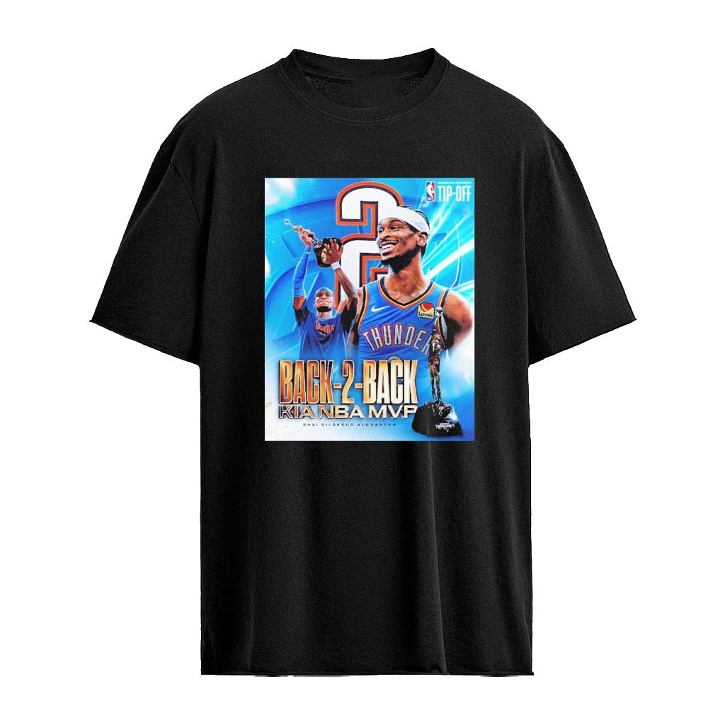 Shai Gilgeous Alexander 2026 Back 2 Back Kia Nba Mvp Shirt