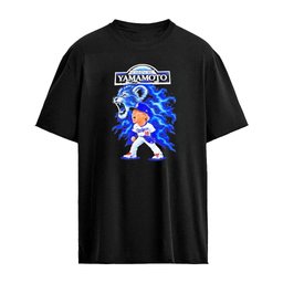 Yoshinobu Yamamoto Los Angeles Dodgers Baby Lion Cartoon Graphic T-shirt