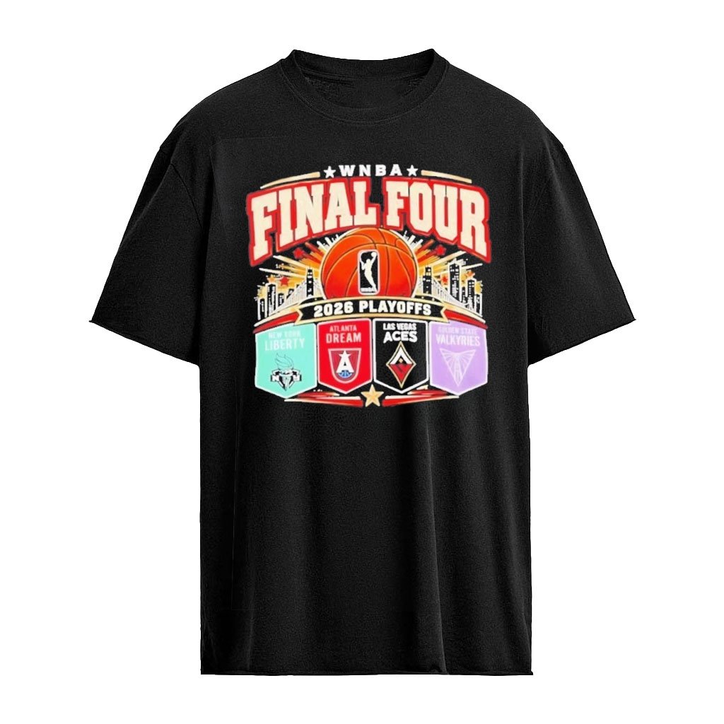 Wnba Final Four 2026 Playoffs Basketball Teams Banner Skyline Graphic T-shirt