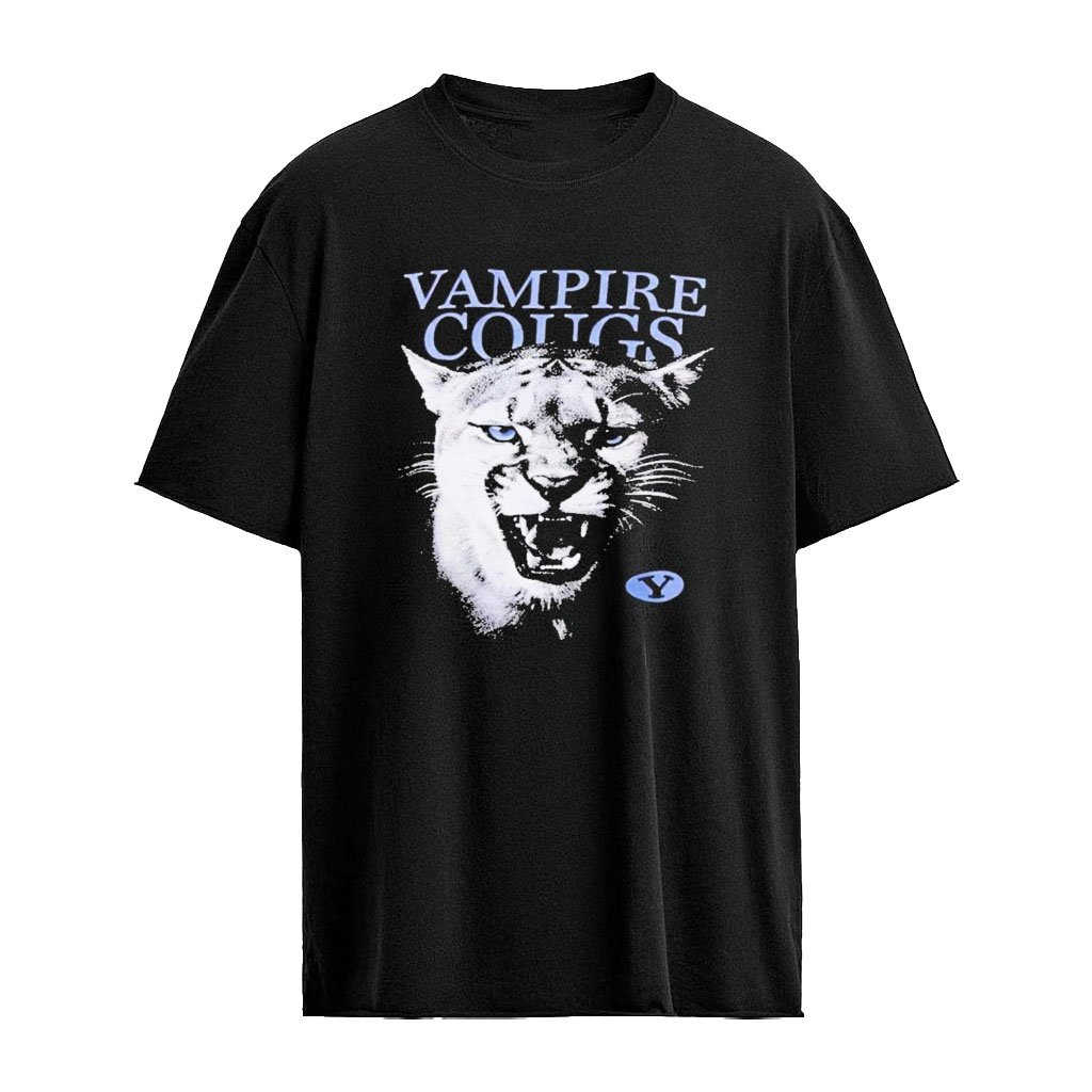 Vampire Cougs Byu Cougars Mountain Lion Blue Eyes Shirt