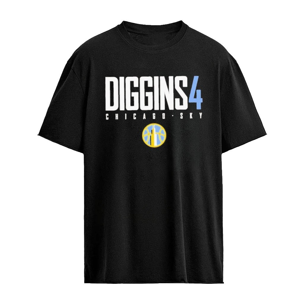 Skylar Diggins 4 Chicago Sky WNBA Name and Number Logo T-Shirt
