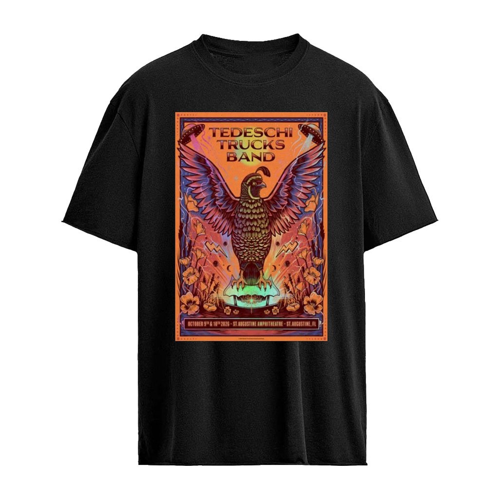 Tedeschi Trucks Band Live in St Augustine Florida Oct 9 2026 Exclusive Show Poster T-Shirt