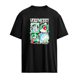Very Merry Disney Castle Holiday Collage T-Shirt