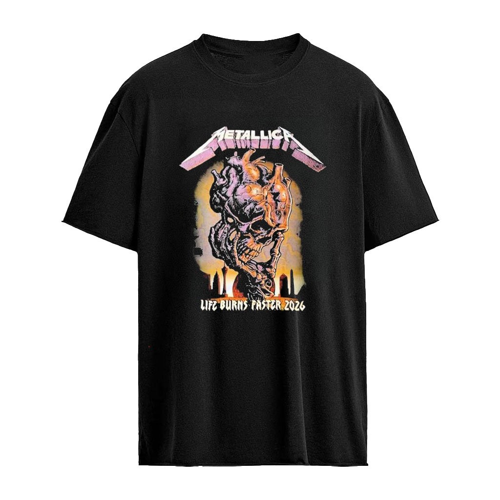 Metallica Life Burns Faster Week 2 Pop Up Shop Merch Las Vegas NV Live At Sphere October 8 And 10 2026 Shirt
