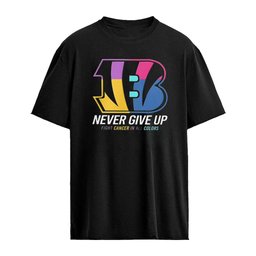 Cincinnati Bengals Never Give Up Fight Cancer In All Colors 2026 logo shirt
