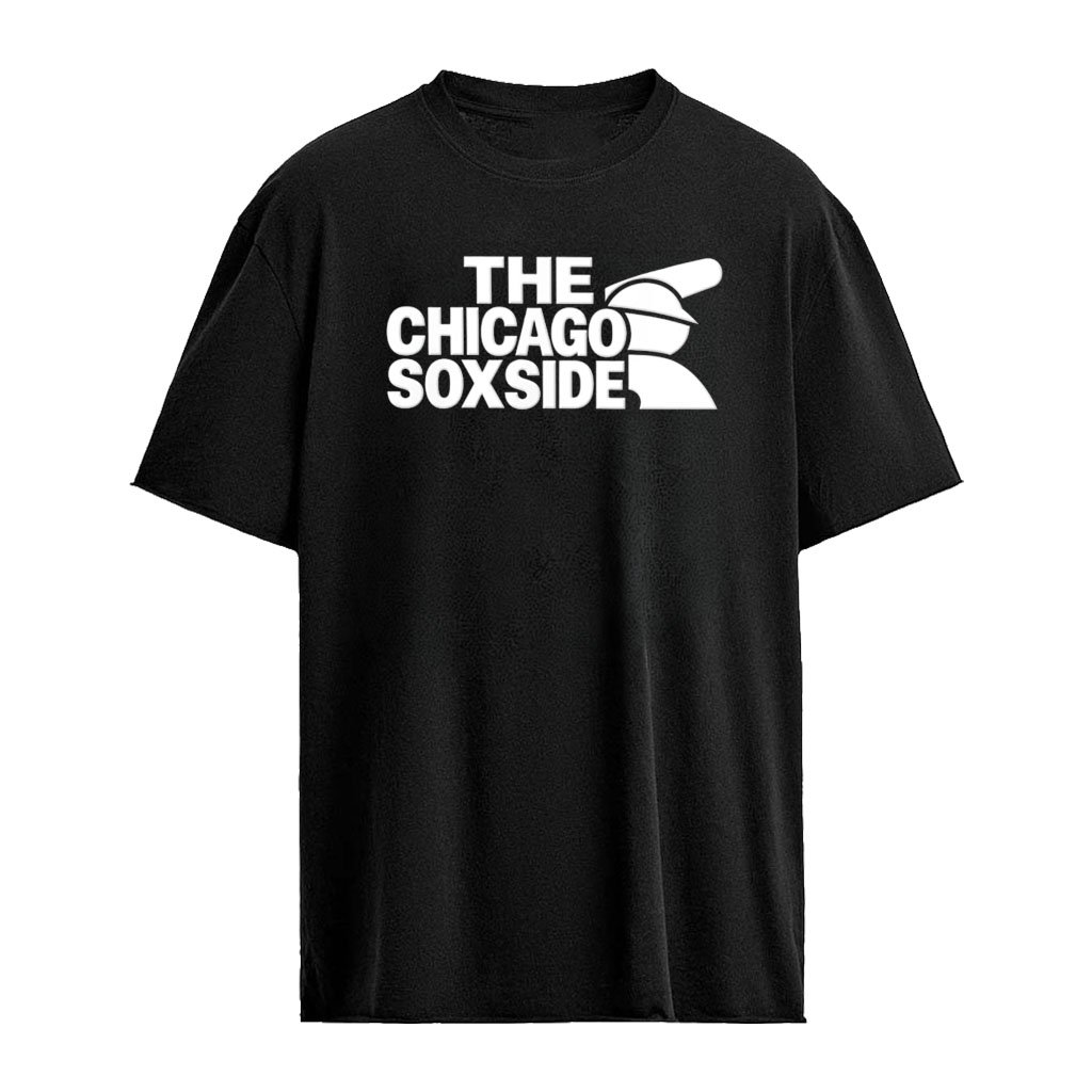 Chicago White Sox MLB The Chicago Soxside baseball bat silhouette logo shirt