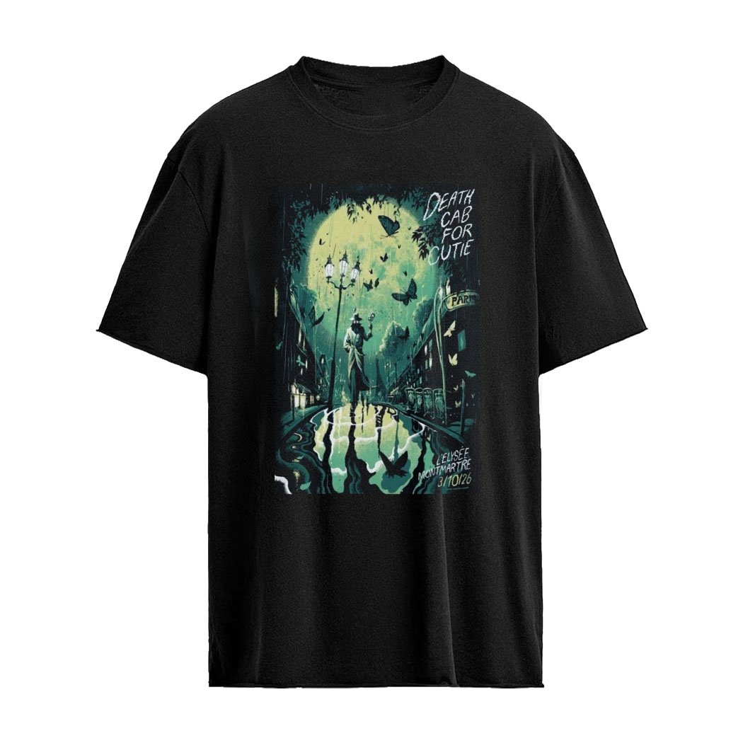 Death Cab for Cutie Limited Paris Concert Poster 2026 Shirt