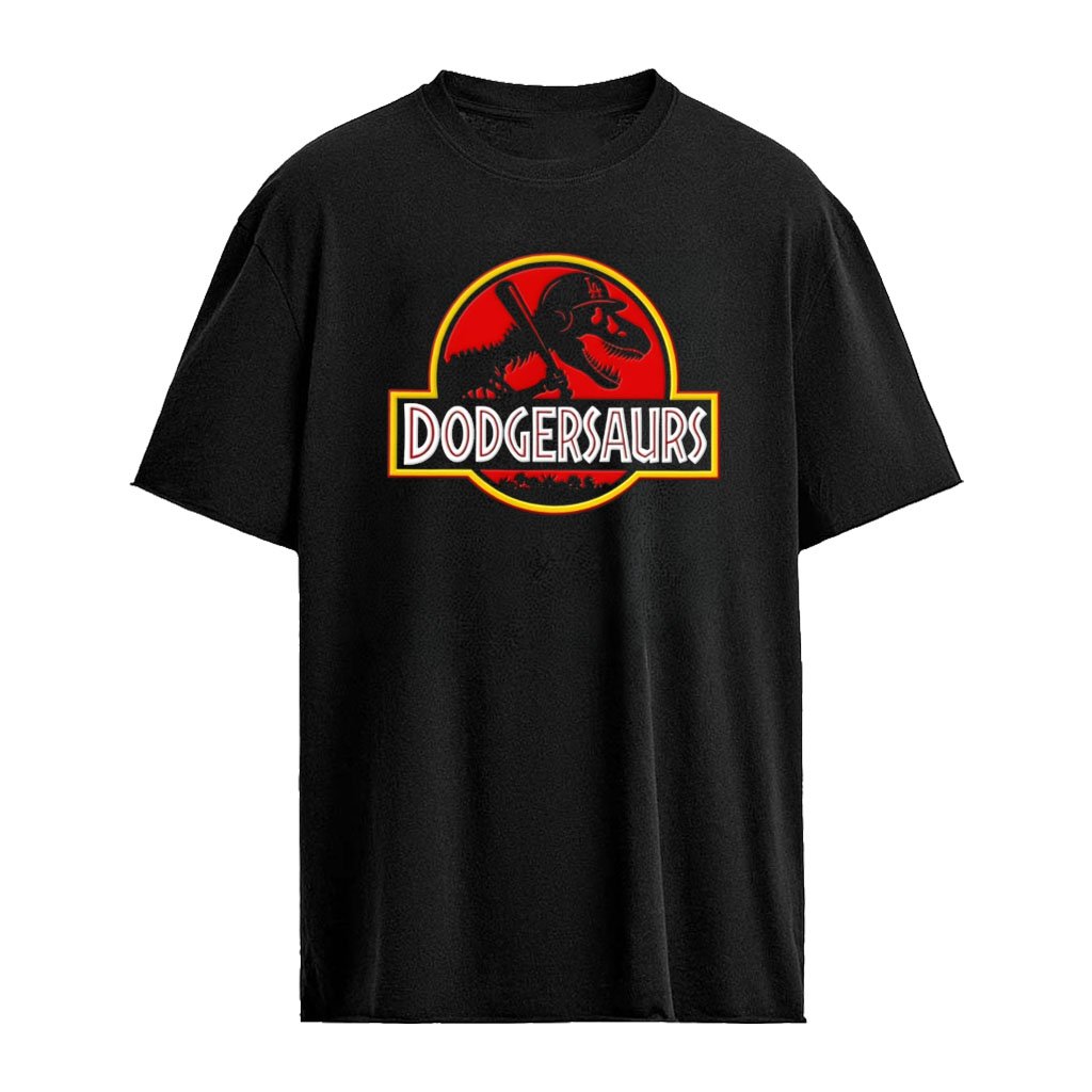 Dodgersaurs Los Angeles Dodgers Dinosaur Baseball logo shirt