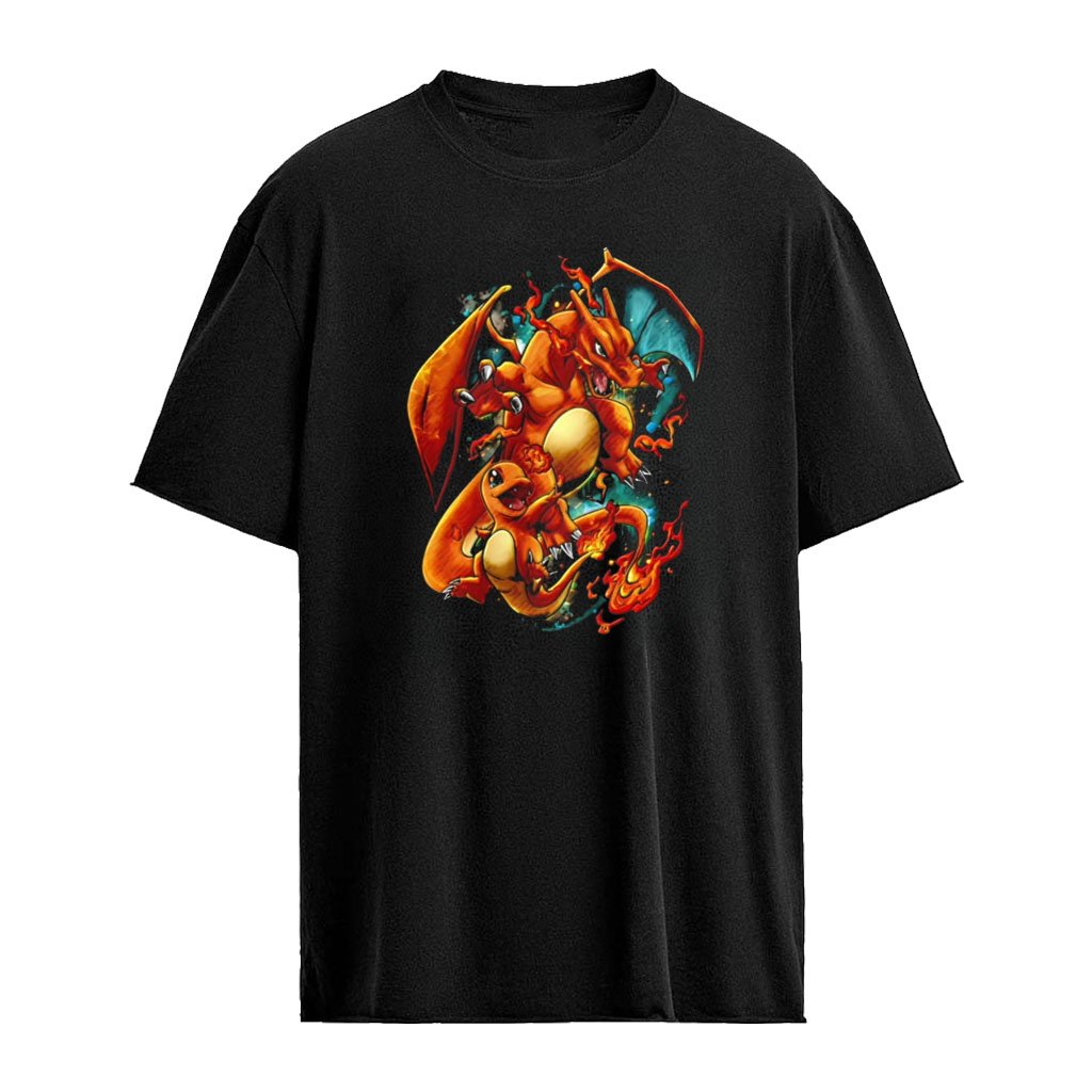 Charizard and Charmander Pokémon Fire Evolution shirt