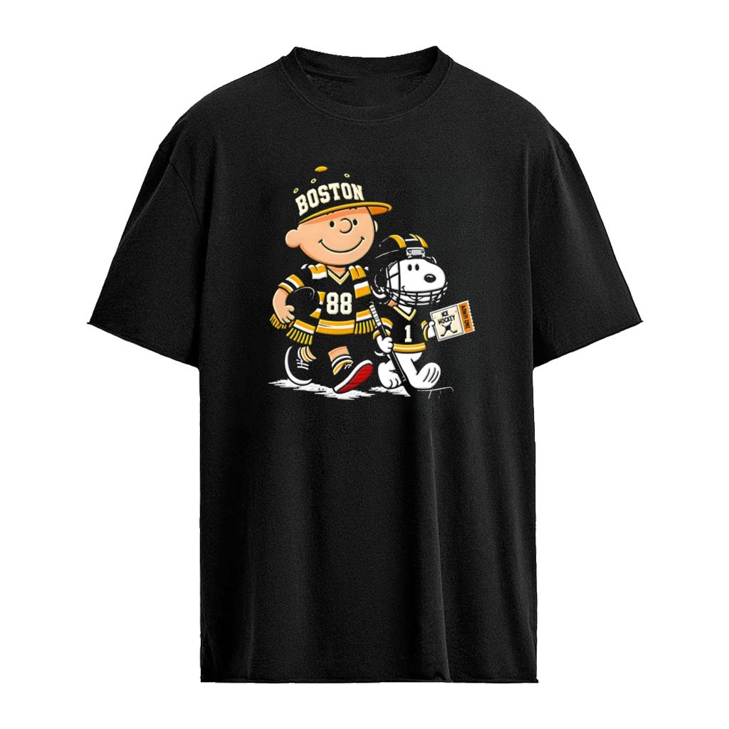 Boston Bruins x Charlie Brown and Snoopy ice hockey 2026 shirt