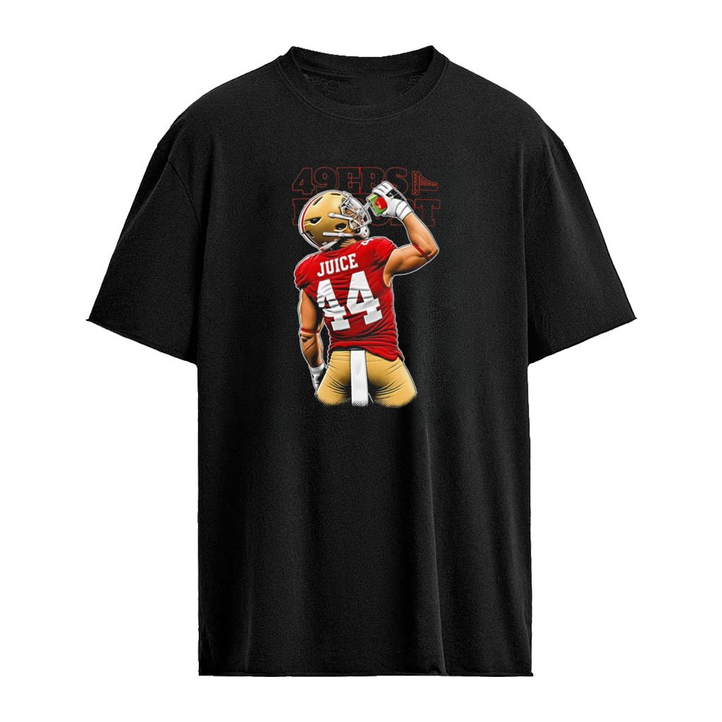 Juice Kyle Juszczyk San Francisco 49ers NFL 44 football player drinking Juice box shirt