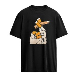 Finger cigarette washed shirt