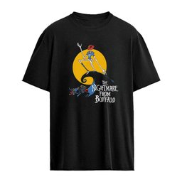 Josh Allen Buffalo Bills NFL The Nightmare From Buffalo 17 skeleton football player yellow moon shirt