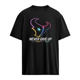 Houston Texans Never Give Up Fight Cancer In All Colors 2026 logo shirt