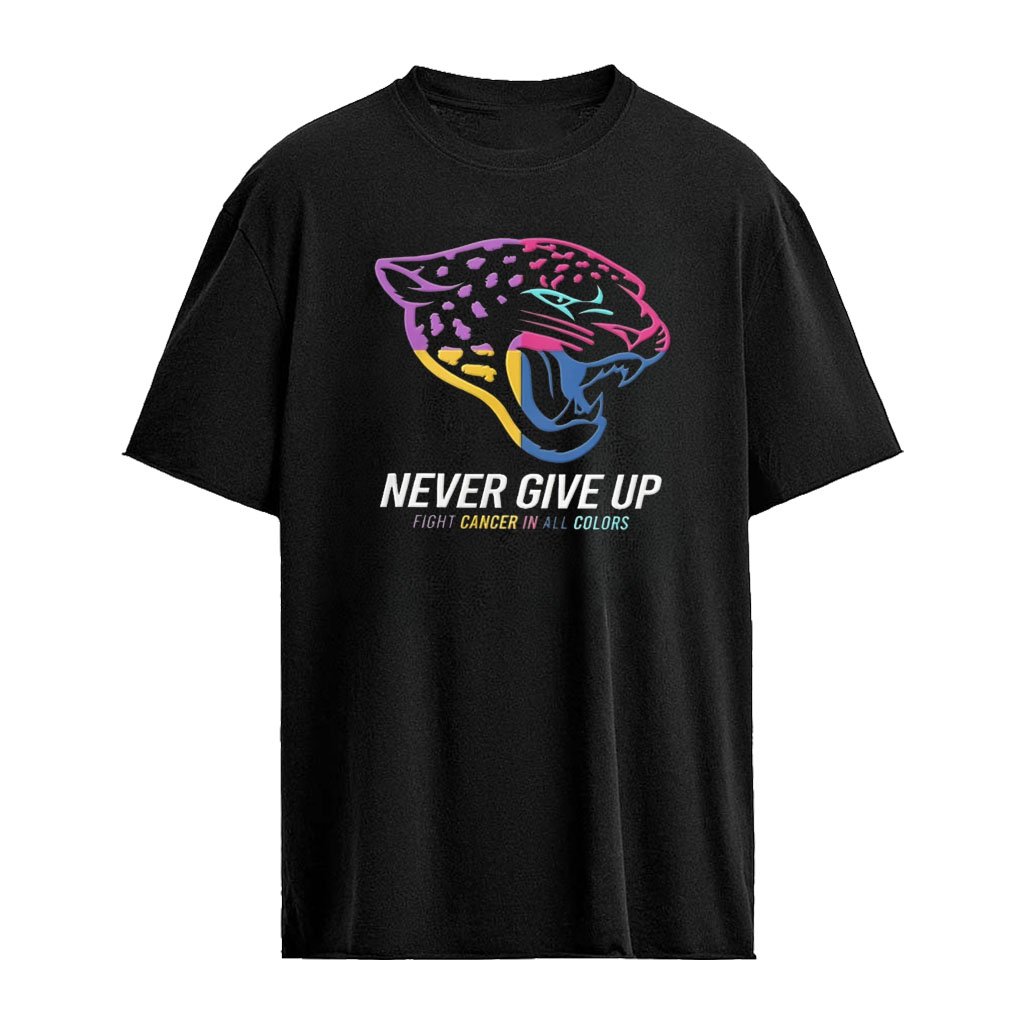 Jacksonville Jaguars Never Give Up Fight Cancer In All Colors 2026 logo shirt