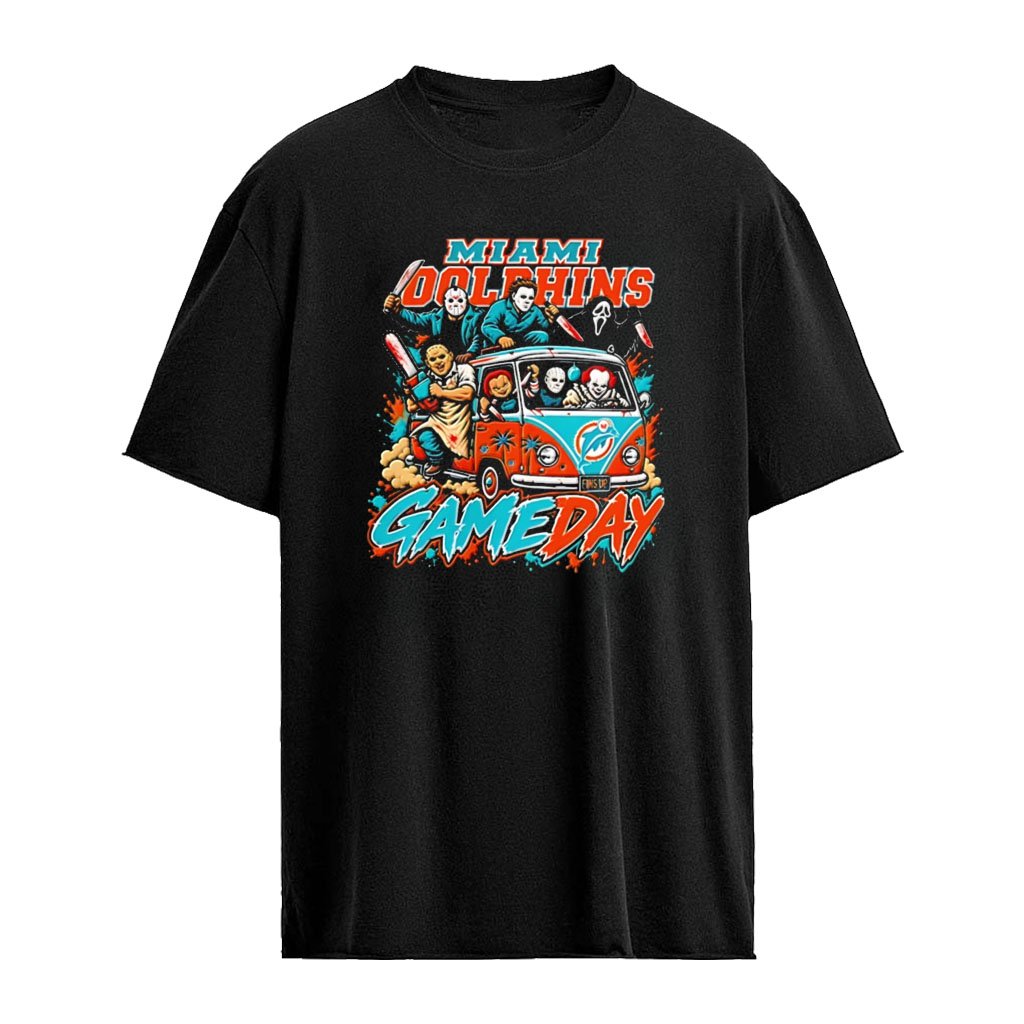Horror Characters Miami Dolphins Gameday Happy Halloween 2026 shirt