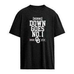 Horns Down Goes No 1 Oklahoma Sooners football shirt