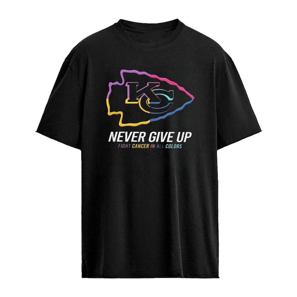 Kansas City Chiefs Never Give Up Fight Cancer In All Colors 2026 logo shirt