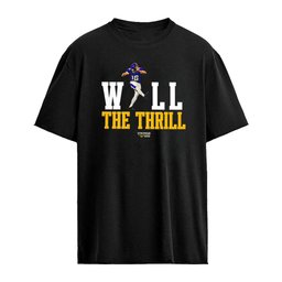 Justin Jefferson Minnesota Vikings NFL Will The Thrill football player kicking ball shirt