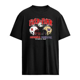 Field of Fear Nebraska Cornhuskers vs Washington Huskies Football helmet 2026 shirt