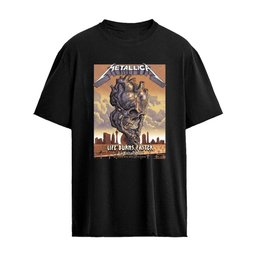 Metallica Pop-Up Shop Las Vegas T-Shirt Life Burns Faster October 8th & 10th, 2026 Poster