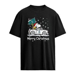 Snoopy and Woodstock driving car Seattle Mariners Merry Christmas snow 2026 shirt