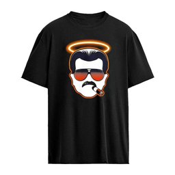 Rip Mike Ditka Chicago Bear face sunglasses mustache cigar halo shirt