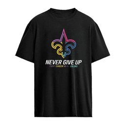 New Orleans Saints Never Give Up Fight Cancer In All Colors 2026 logo shirt