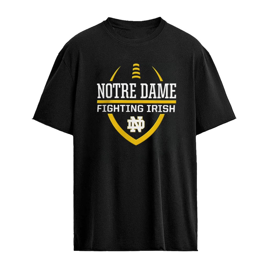 Notre Dame Fighting Irish NCAA football logo shield shirt