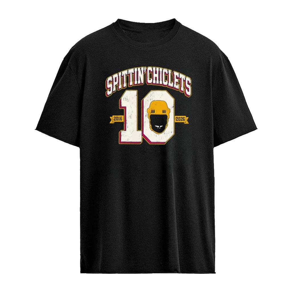 Zach Kish Spittin Chiclets 2016-2026 10 Year hockey helmet logo shirt