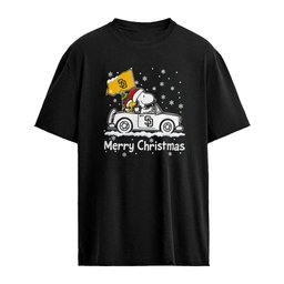 Snoopy and Woodstock driving car San Diego Padres Merry Christmas snow 2026 shirt